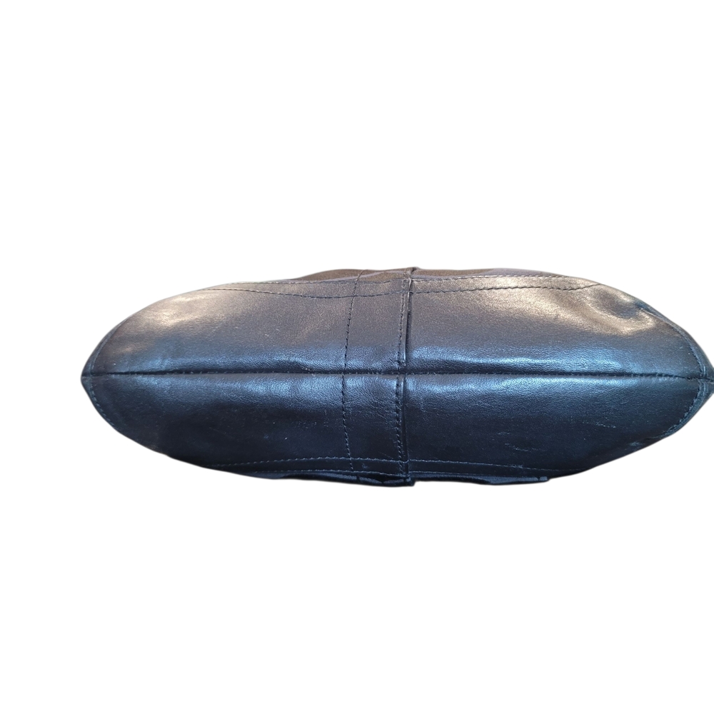 Coach F19730 Black Gallery Optic Signature Silver Chain SHARP bag Purse - Picture 5 of 6